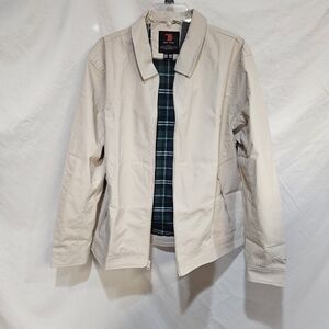 TBY Retro Mens Fashion Rain Jacket Tan Beige Mens Size L NWT